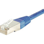 Cordon patch – RJ45 – CAT 6A – S/FTP (double blindage) – Bleu – 15M x1PCS
