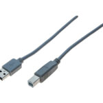 Cordon USB 2.0 A / B gris – 2 m
