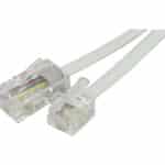 Cordon Téléphonique RJ11 / RJ45 – Blanc – 3M