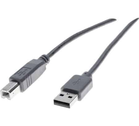 Cordon USB 2.0 – TYPE A Male –> Type B Male – Gris – 1M x10PCS
