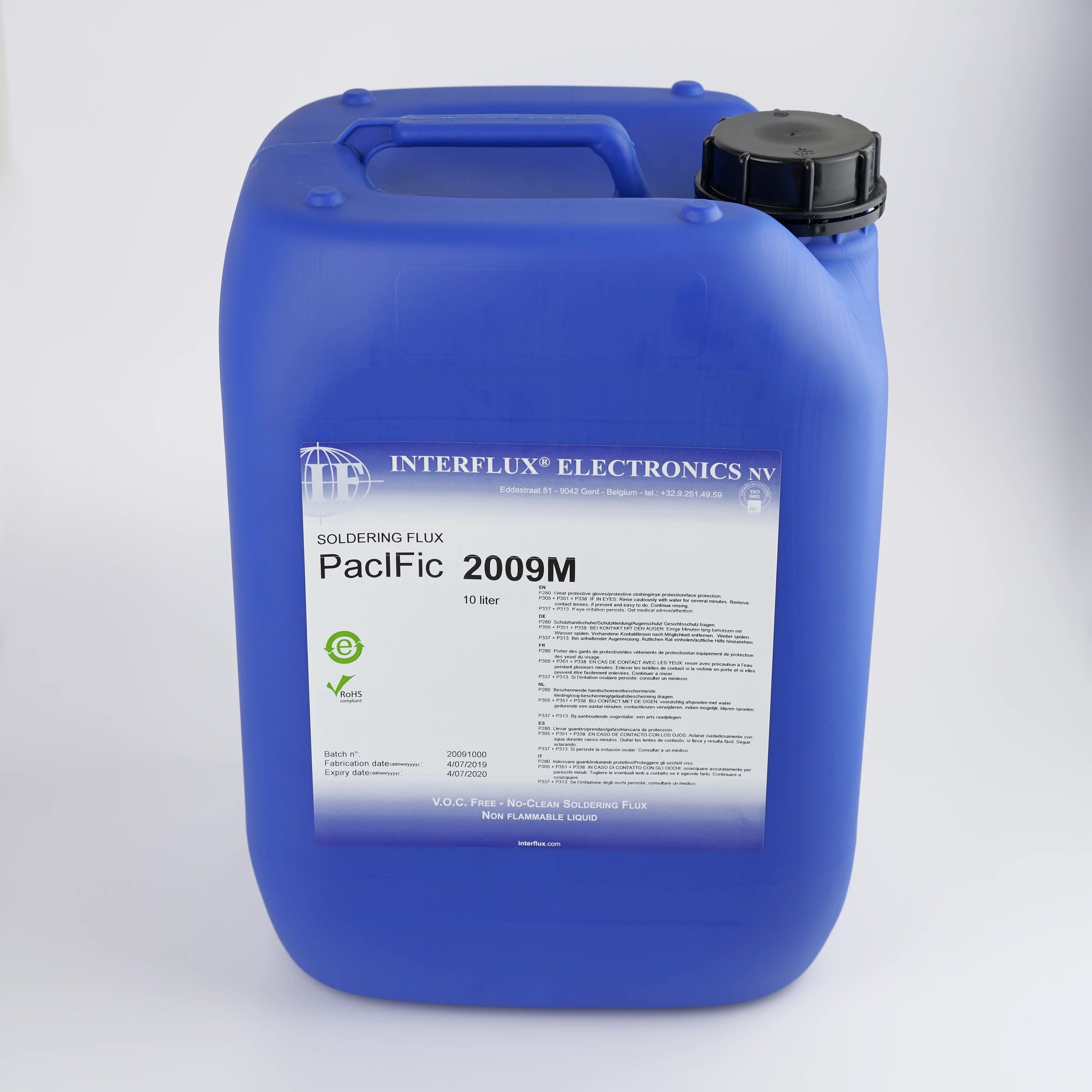 PacIFic 2009M – BASE EAU – SANS NETTOYAGE – SANS HALOGÈNE – BIDON DE 10L – INTERFLUX