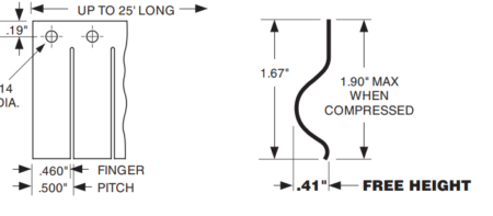 Bande de joint métallique Cu/Be  7,60M Brillant – 500A-300-02